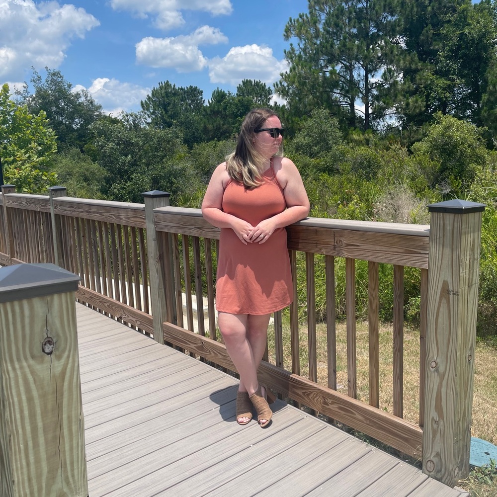 Dusty Orange/Coral Tank top dress